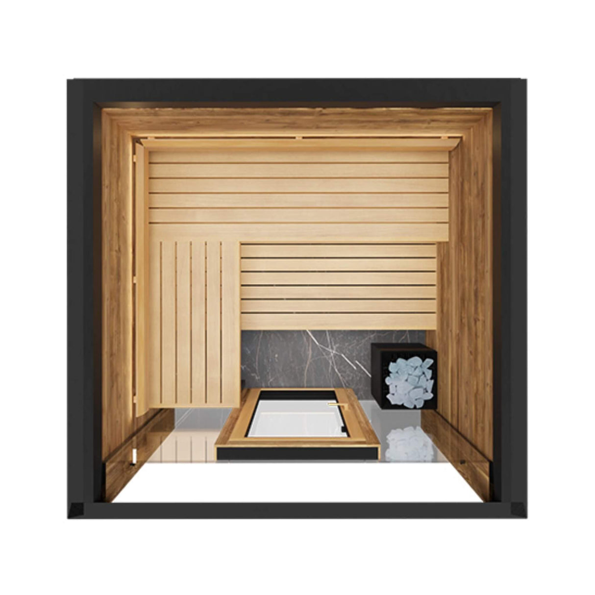 ThermaSol Fortis Fully-Assembled 4-Person Outdoor Sauna Cabin [Made-To-Order]