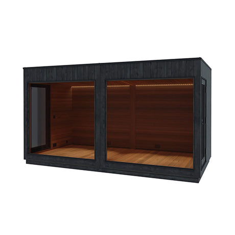 ThermaSol Nordic Misty XL Lounge 2-Entrance Outdoor Sauna Cabin [Made-To-Order]