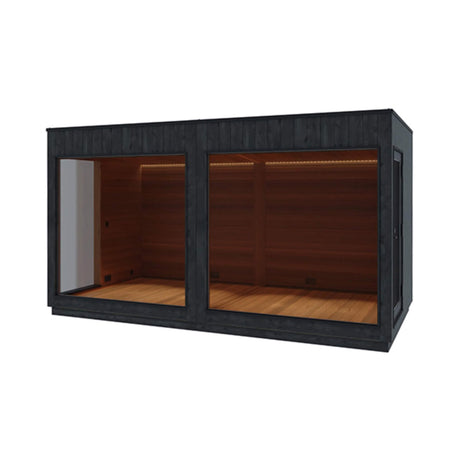 ThermaSol Nordic Misty XL Lounge 2-Entrance Outdoor Sauna Cabin [Made-To-Order]