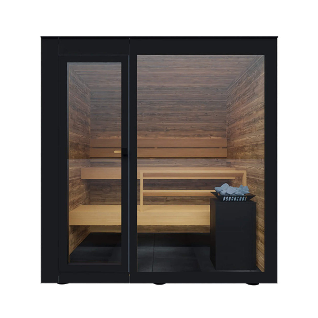 ThermaSol Spectra 4-Person Fully-Assembled Outdoor Sauna Cabin [Made-To-Order]