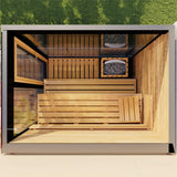 ThermaSol Vera 3-Person Fully-Assembled Outdoor Sauna Cabin [Made-To-Order]