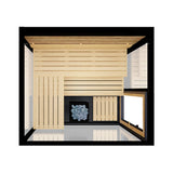 ThermaSol Vue Fully-Assembled 4-Person Outdoor Mirrored Glass Sauna [Made-To-Order]