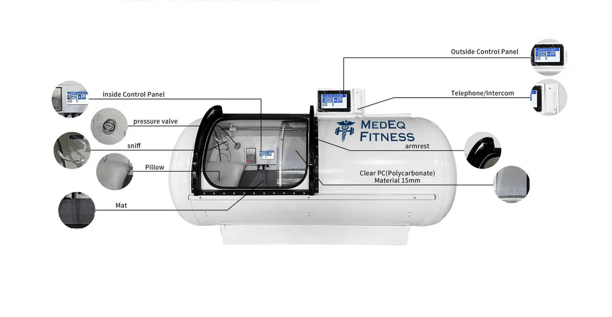 MedEq TimeCapsule C750+ Aluminum Alloy Hard-Shell Hyperbaric Chamber