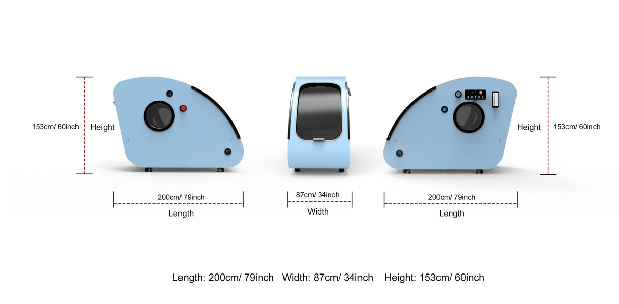 MedEq TimePod 2 | 2.0 ATA Triangular Hard-Shell Monoplace Hyperbaric Chamber