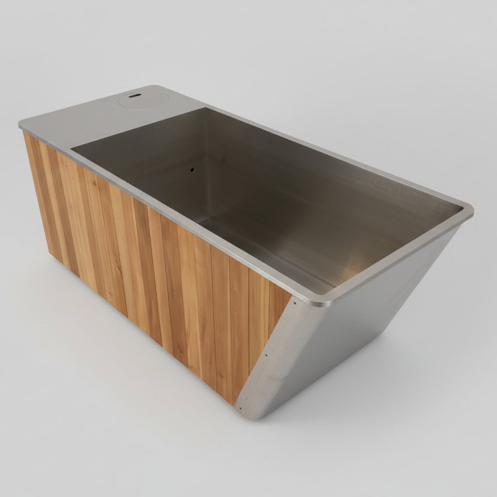 MedEq Wood/Stainless Steel Cold & Hot Plunge Pool With Integrated Chiller/Heater