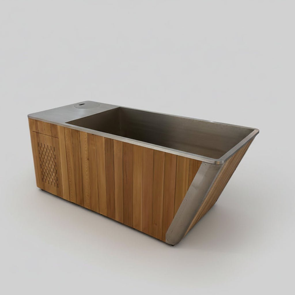 MedEq Wood/Stainless Steel Cold & Hot Plunge Pool With Integrated Chiller/Heater