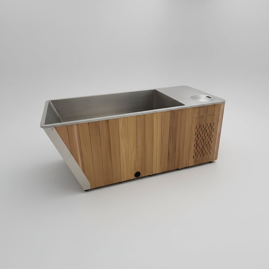 MedEq Wood/Stainless Steel Cold & Hot Plunge Pool With Integrated Chiller/Heater